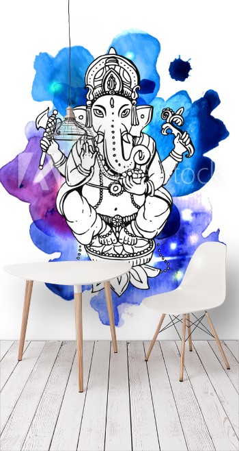 Picture of Vector illustration with Ganesha